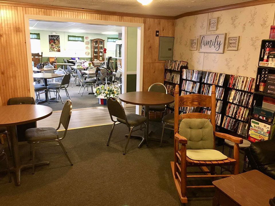 Diner's inside seating area