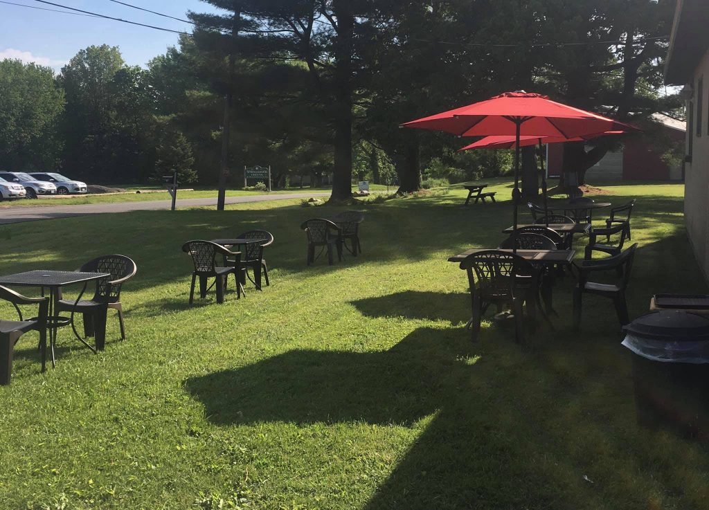 Restaurants outside dining area overlooking the golf course.